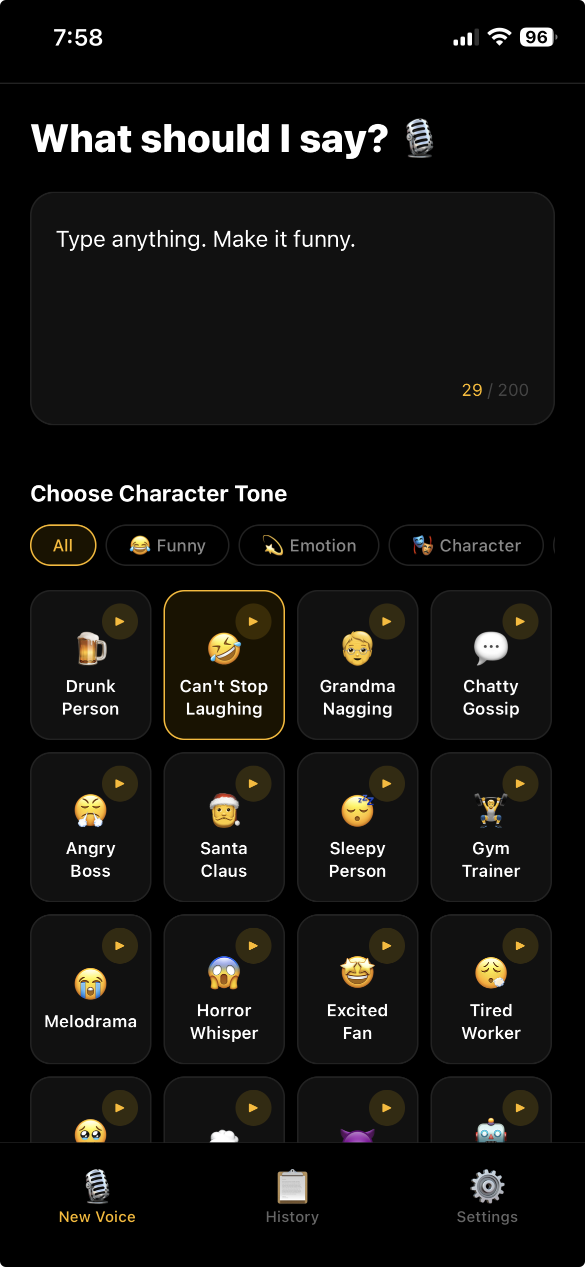 Create voice