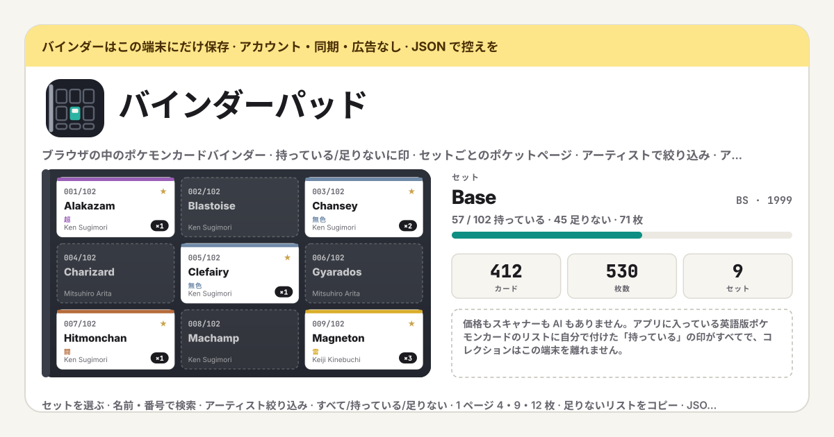 バインダーパッド