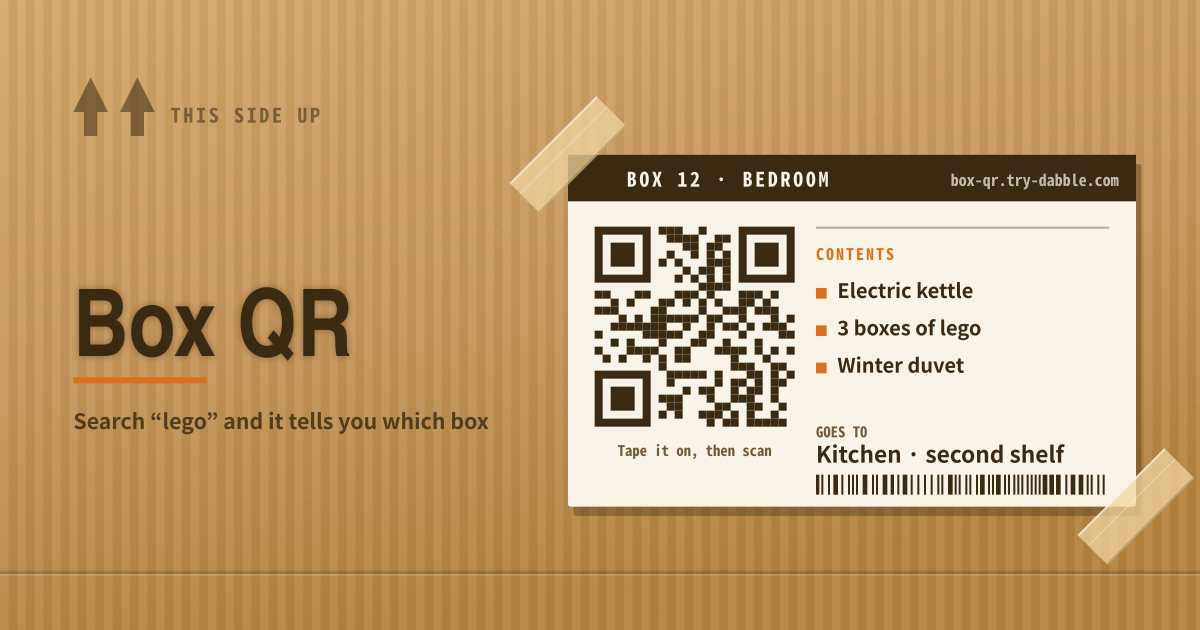 Box QR — Moving-box QR + photos + search (local PWA)