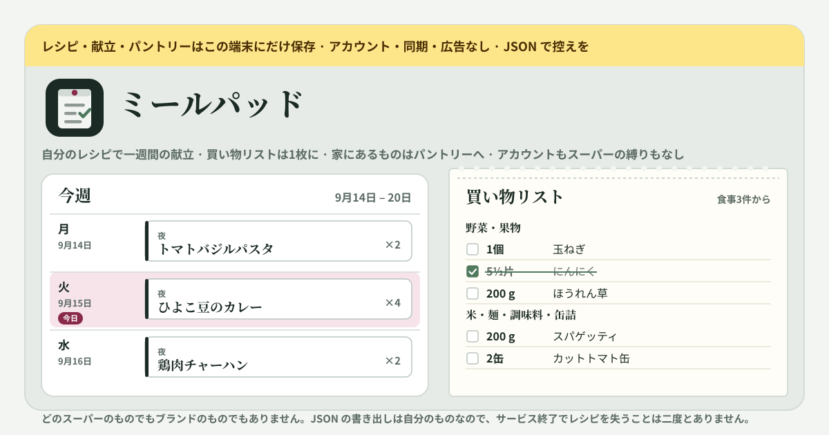 ミールパッド