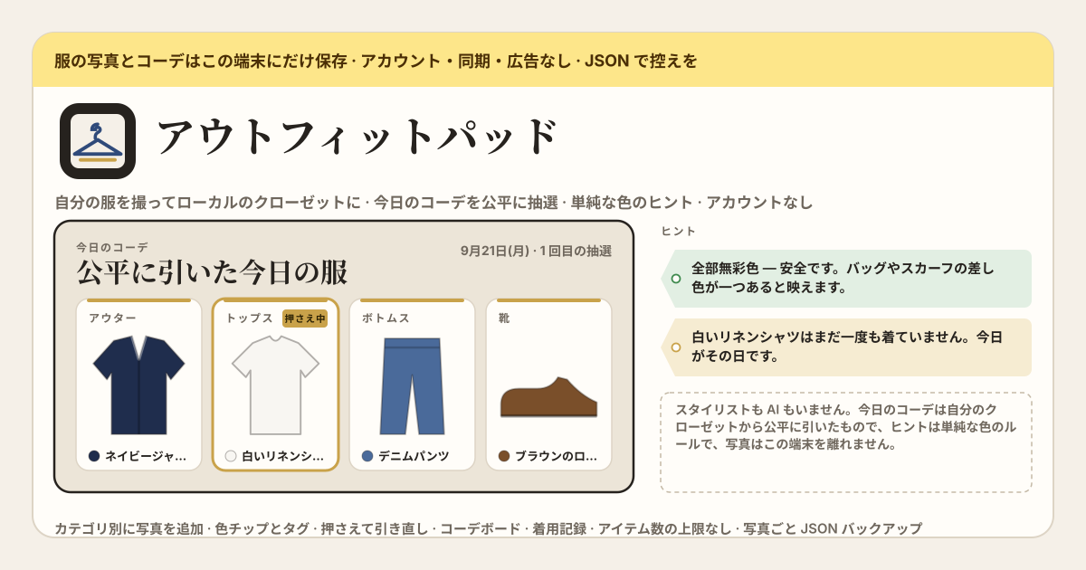 アウトフィットパッド